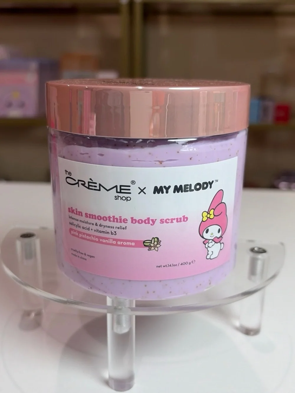 The Crème Shop x My Melody Pink Skin Smoothie Body Scrub